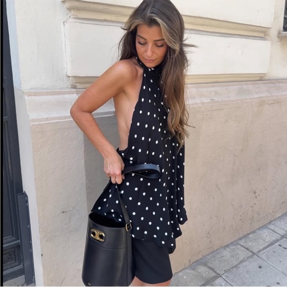 NWT Zara Polka Dot Halter Top ZW Collection - Picture 1 of 14